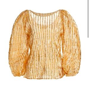 NWT Rachel Comey Metallic Peach Swoop Blouse